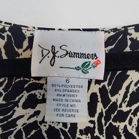 D.J. Summers cream and black dress. - Picture 6 of 8